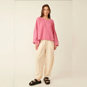 Free People Daisy‎ Oversized Sweatshirt Small nwt